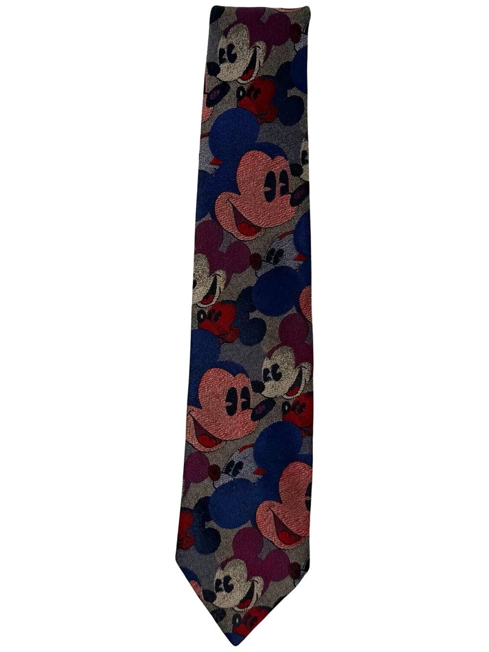 Vintage 90s Disney Mickey Mouse Neck Tie Blue Red USA Made Balancine